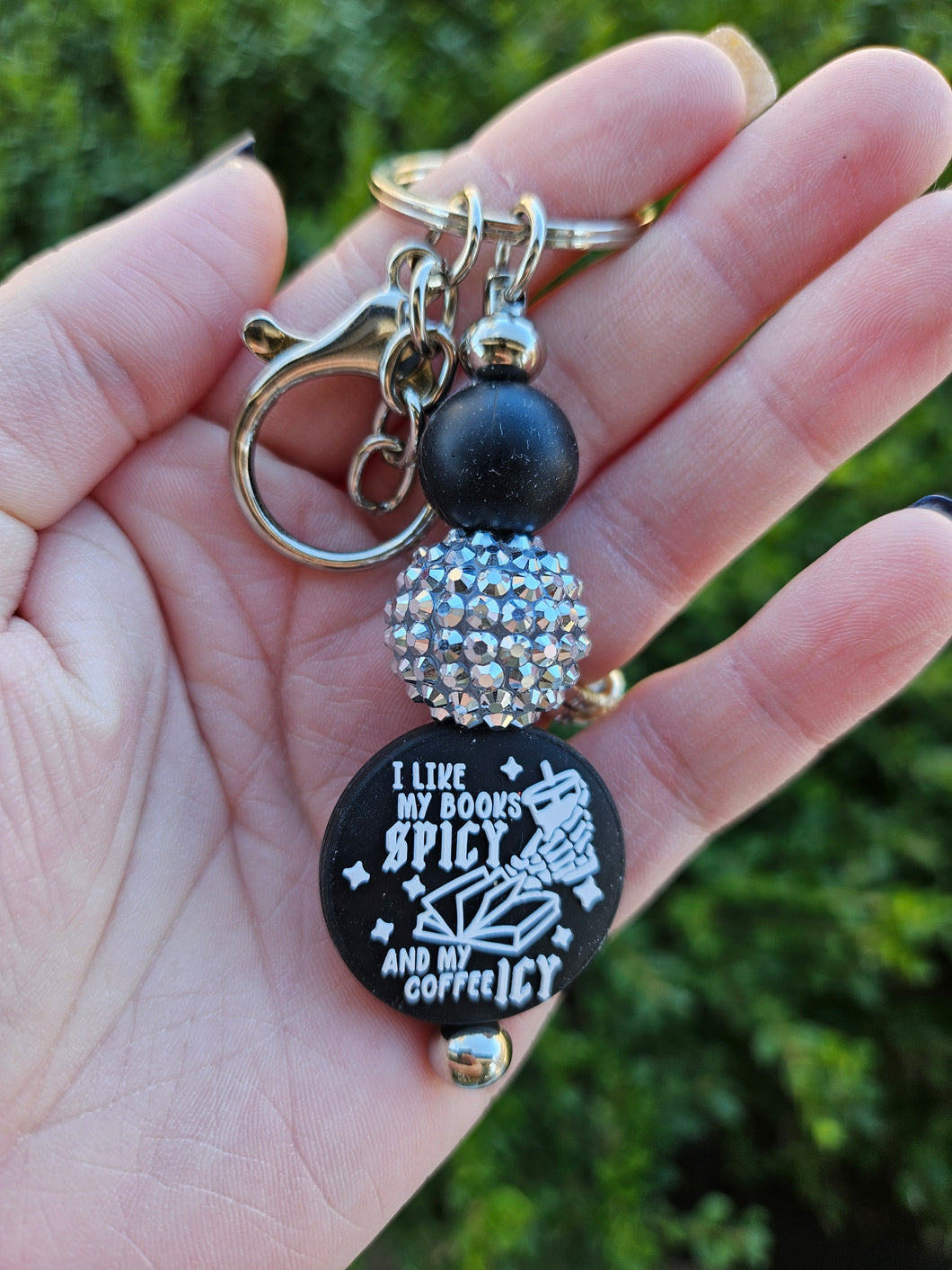 Books Spicy & Coffee Icy Keychain