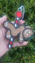 Load image into Gallery viewer, Green Bow Naughty Gingerbread Freshie
