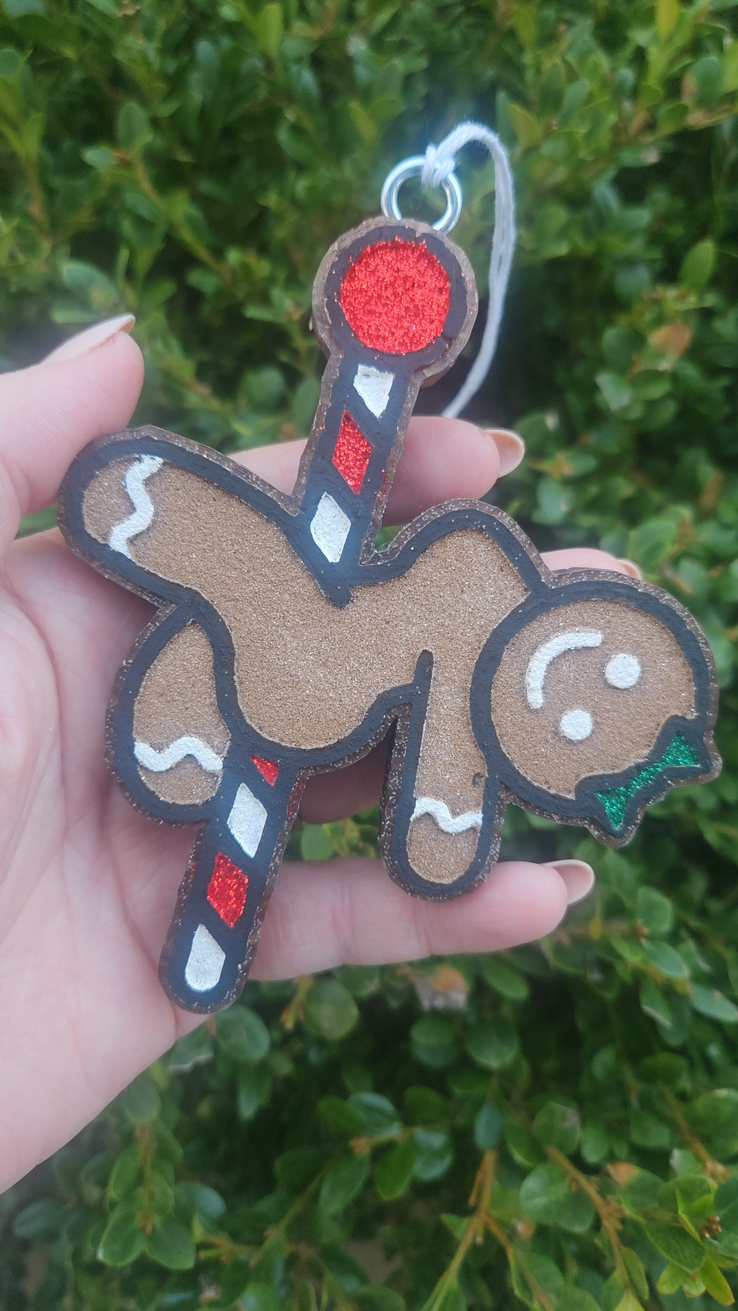 Green Bow Naughty Gingerbread Freshie