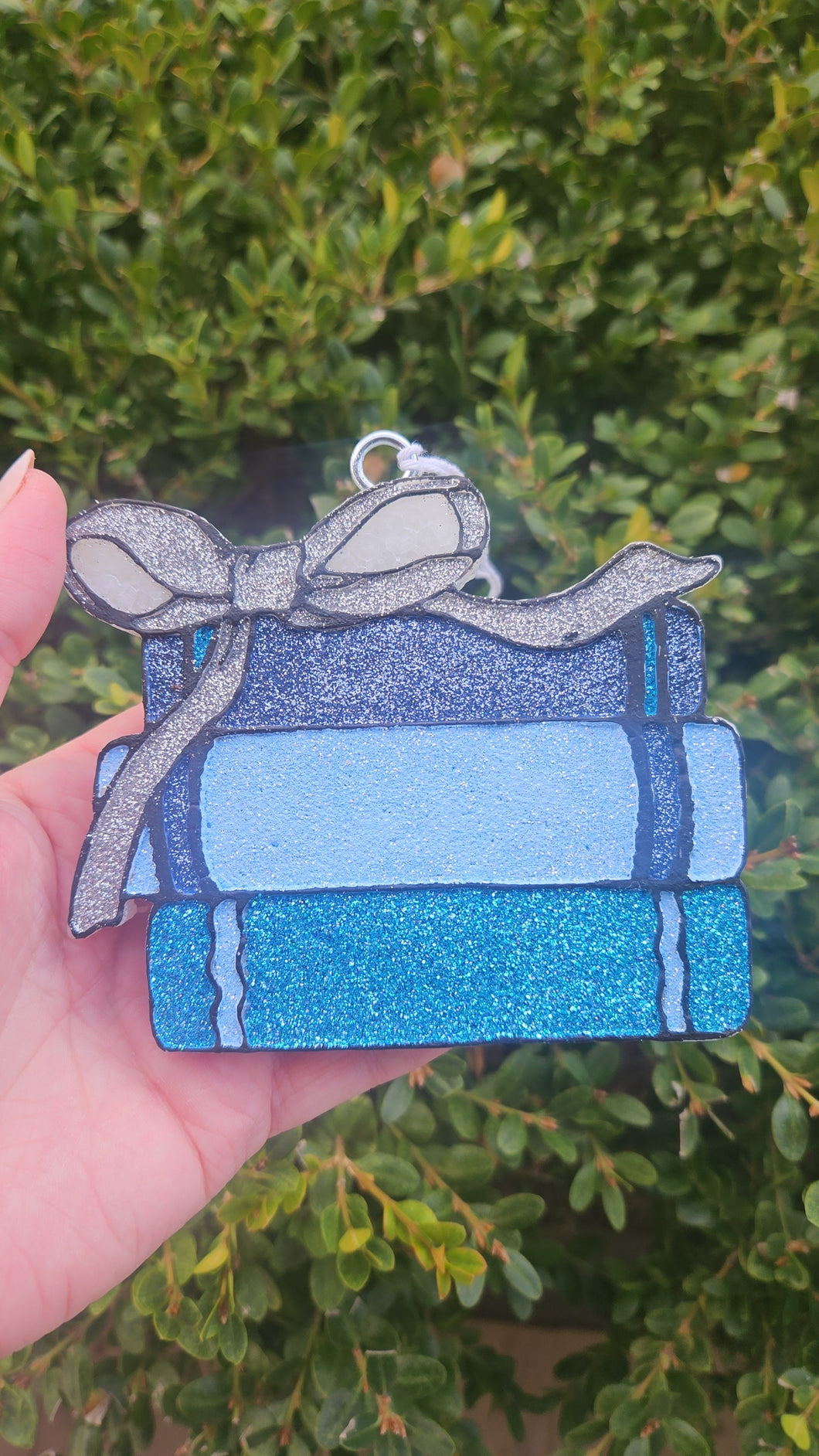 Blue Bookstack Freshie